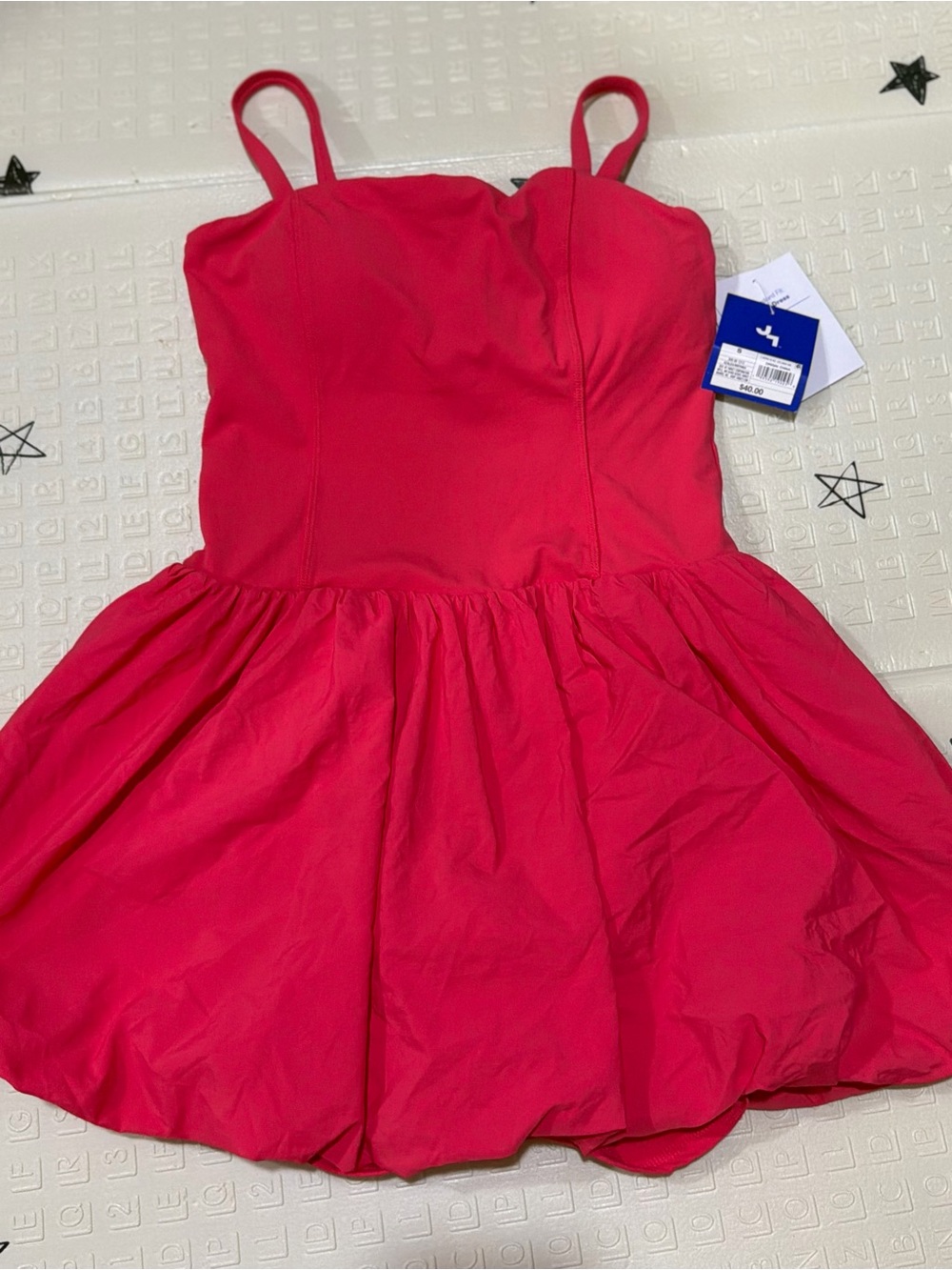 Spaghetti Strap Party Dress in Hot Pink